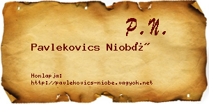 Pavlekovics Niobé névjegykártya